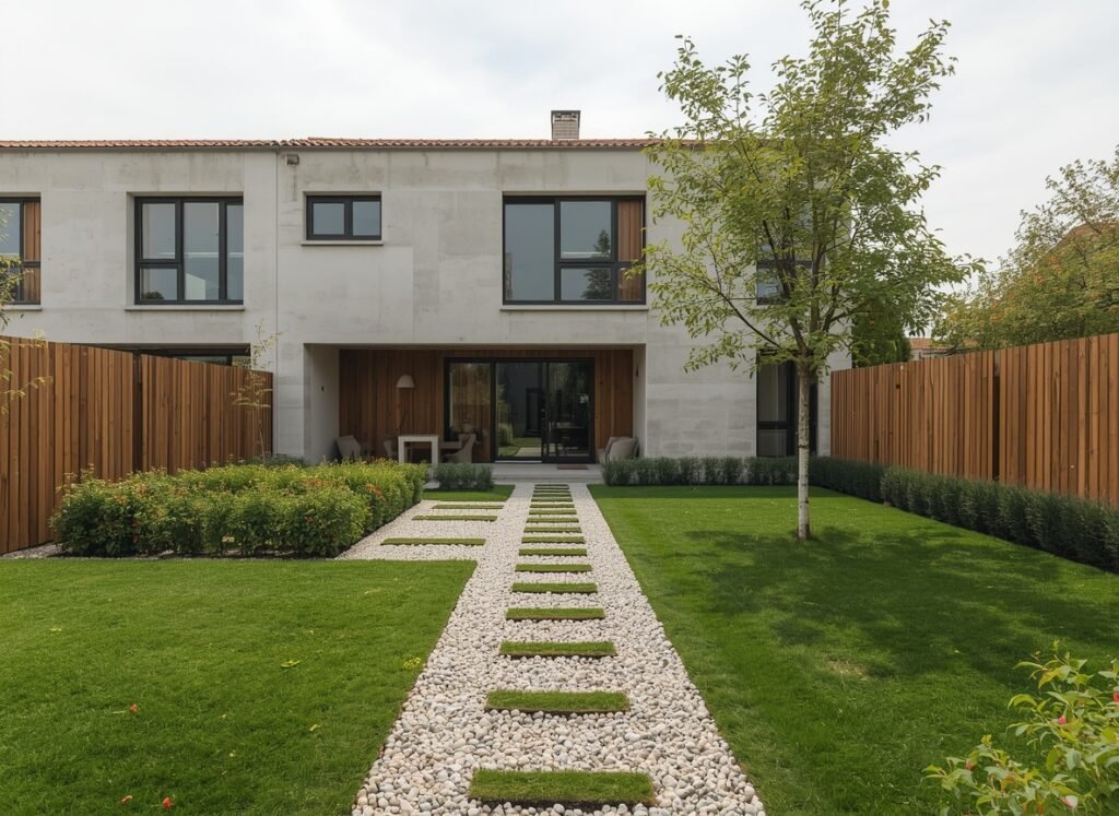 Jardín vivienda unifamiliar